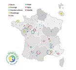 Synergies Bio & Non Bio - carte des sites expérimentaux des ITAs