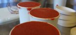 photo de sorbets à la fraise en pots