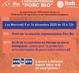 Visuel du webinaire Porc Bio 2020